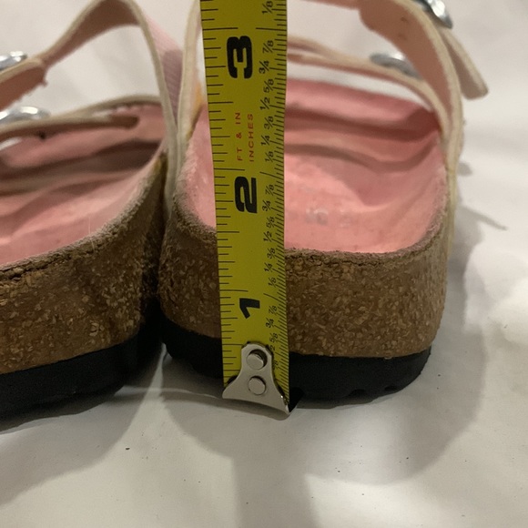 Birkis by BIRKENSTOCK Aziza Pink and White Striped Sandals - Picture 4 of 10